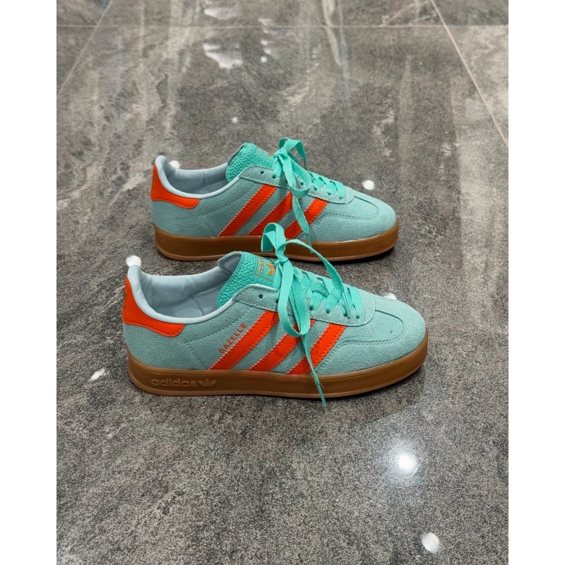 Adidas Gazelle Yeşil Turuncu Detaylı