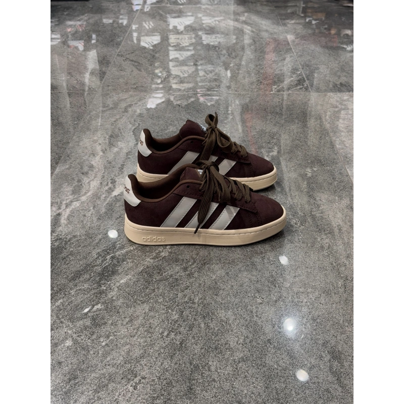 Adidas Grand Campus Kahve Beyaz Detaylı Spor Ayakkabı