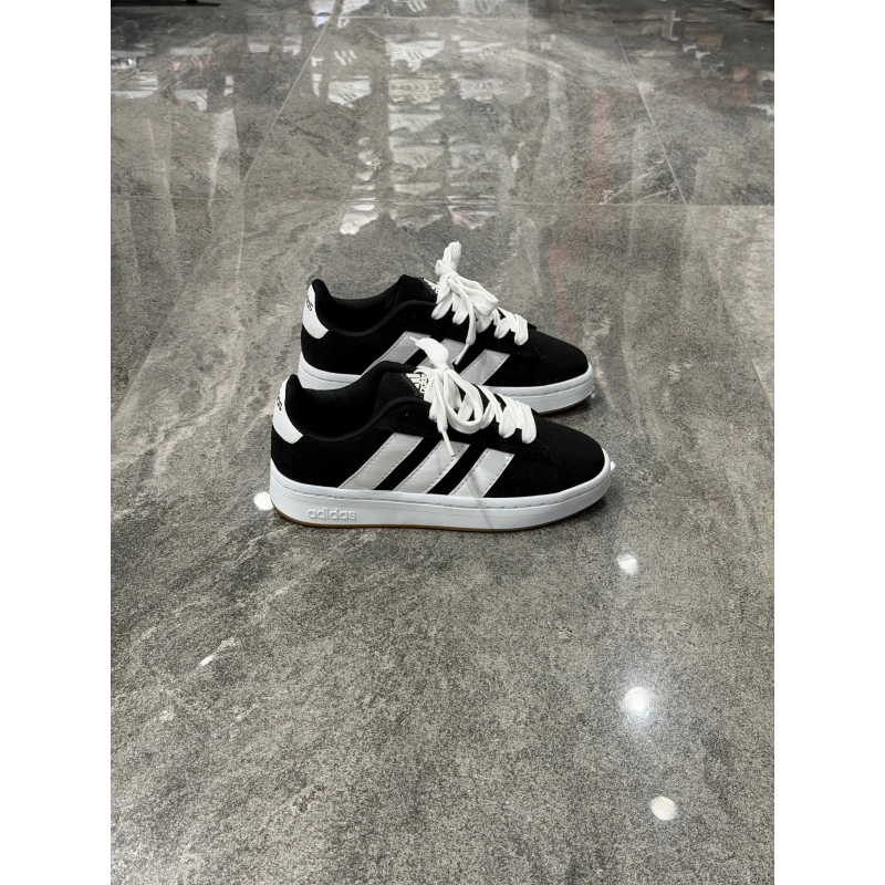 Adidas Grand Campus Siyah Beyaz Detaylı Spor Ayakkabı