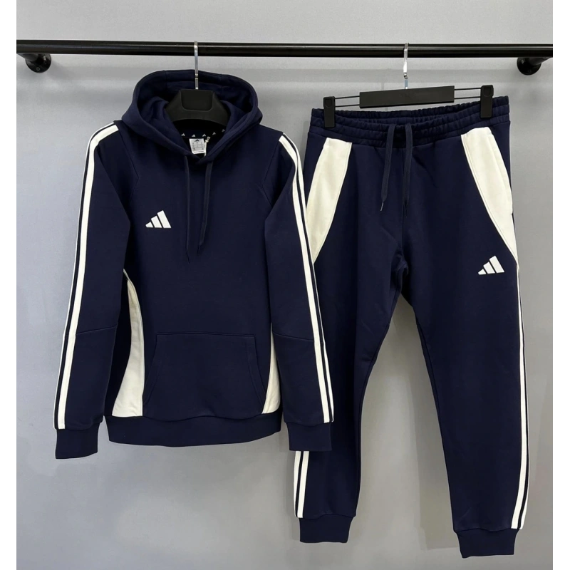 Adidas Kapüşonlu Lacivert Futbol Eşofman Takım