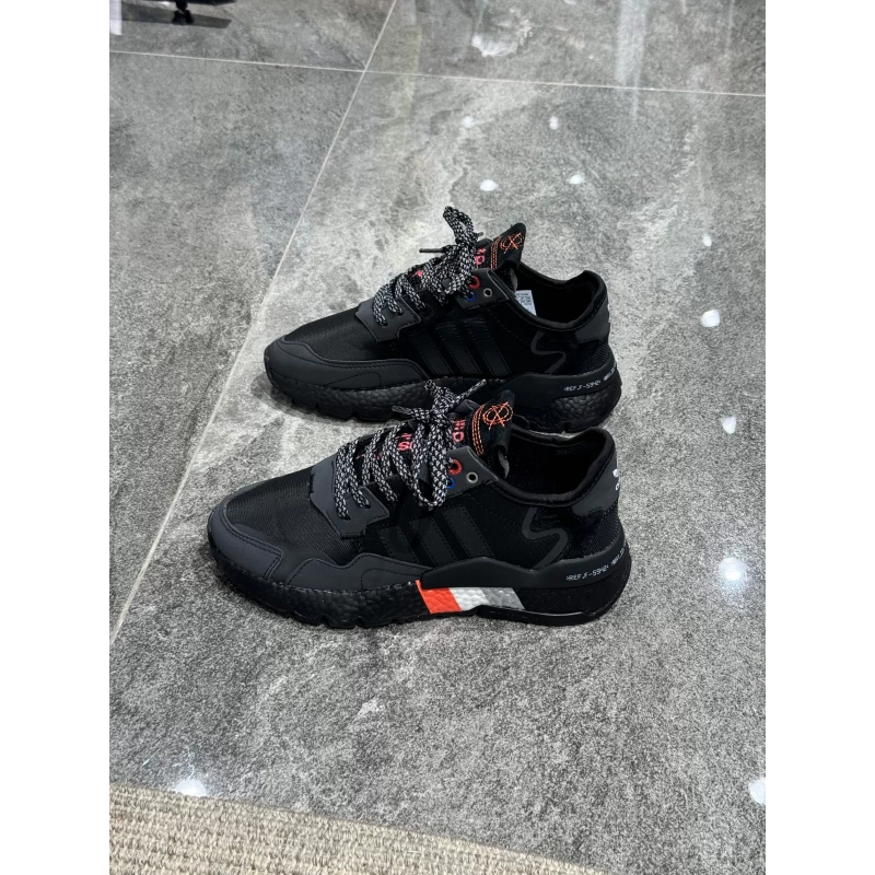 Adidas Nite Jogger Siyah Kırmızı Detaylı