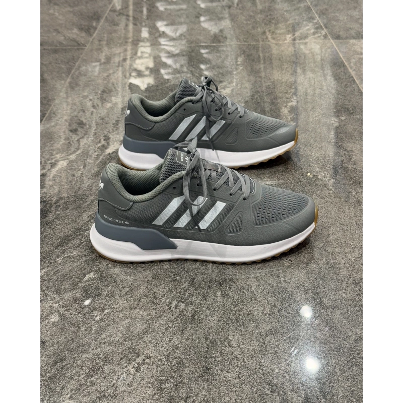 Adidas Ozelle Gri Beyaz Detaylı Spor Ayakkabı
