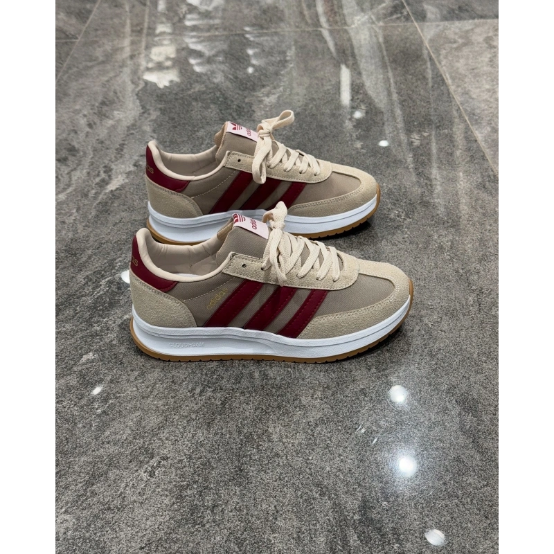 Adidas Run 72 Bej Bordo Detaylı Spor Ayakkabı