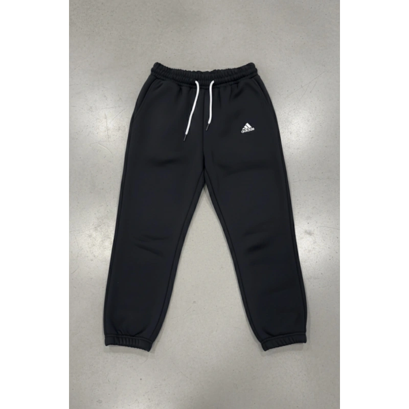 Adidas Üç İplik Şardonlu Siyah Eşofman