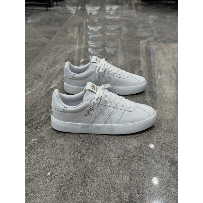 Adidas VL Court 2.0 Beyaz Beyaz Detaylı Spor Ayakkabı