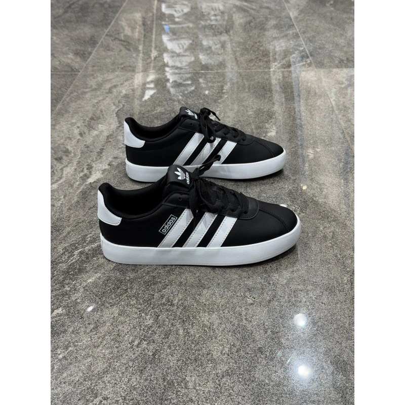 Adidas VL Court 2.0 Siyah Beyaz Detaylı Spor Ayakkabı