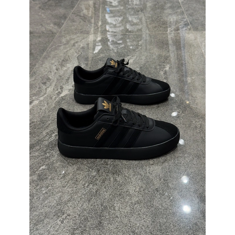 Adidas VL Court 2.0 Siyah Siyah Detaylı Spor Ayakkabı