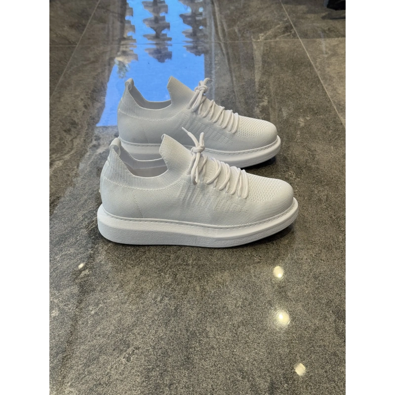 Chekıch Beyaz Beyaz Alex Örgü Detaylı Spor Ayakkabı