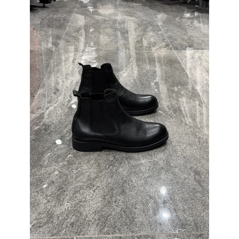 Chelsea Siyah Deri Bot