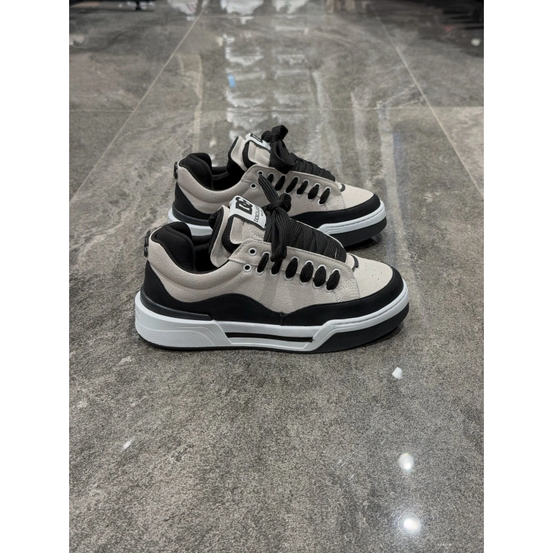 Dolce Gabbana Manteca Krem Siyah Detaylı Spor Ayakkabı