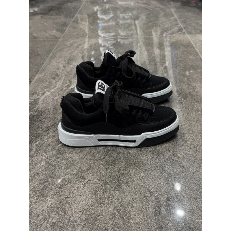 Dolce Gabbana Manteca Siyah Beyaz Detaylı Spor Ayakkabı