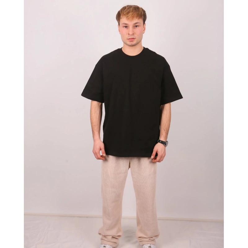 Gies Basıc Kısakol Siyah T-shirt