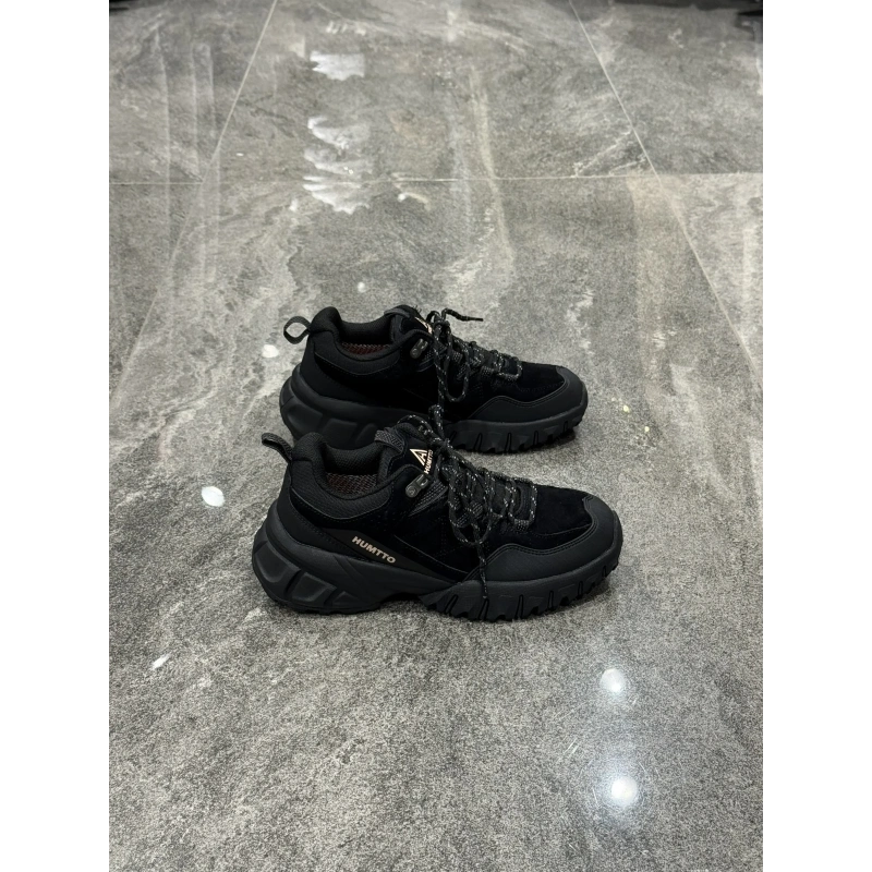Humtto Kadın outdoor Siyah Deri Ayakkabı