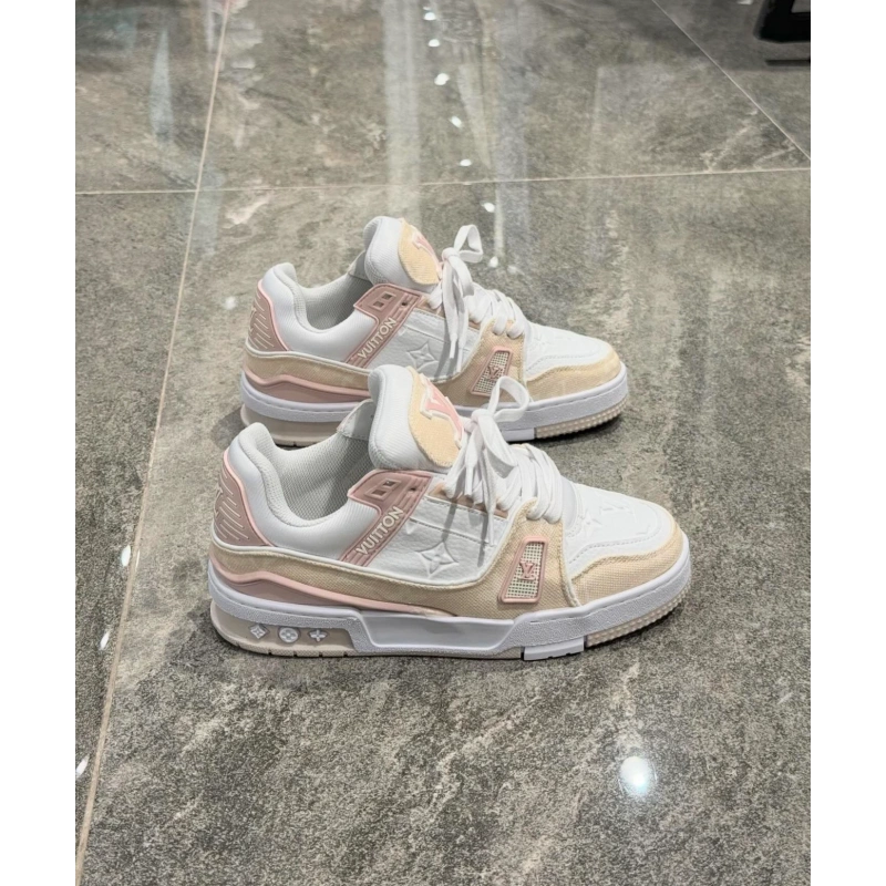 Louıs Vuıtton Trainer Beyaz Bej Spor Ayakkabı