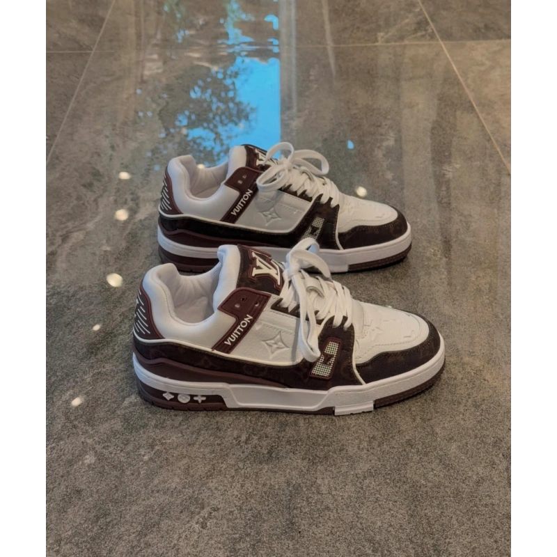 Louıs Vuıtton Trainer Kahve Beyaz Spor Ayakkabı