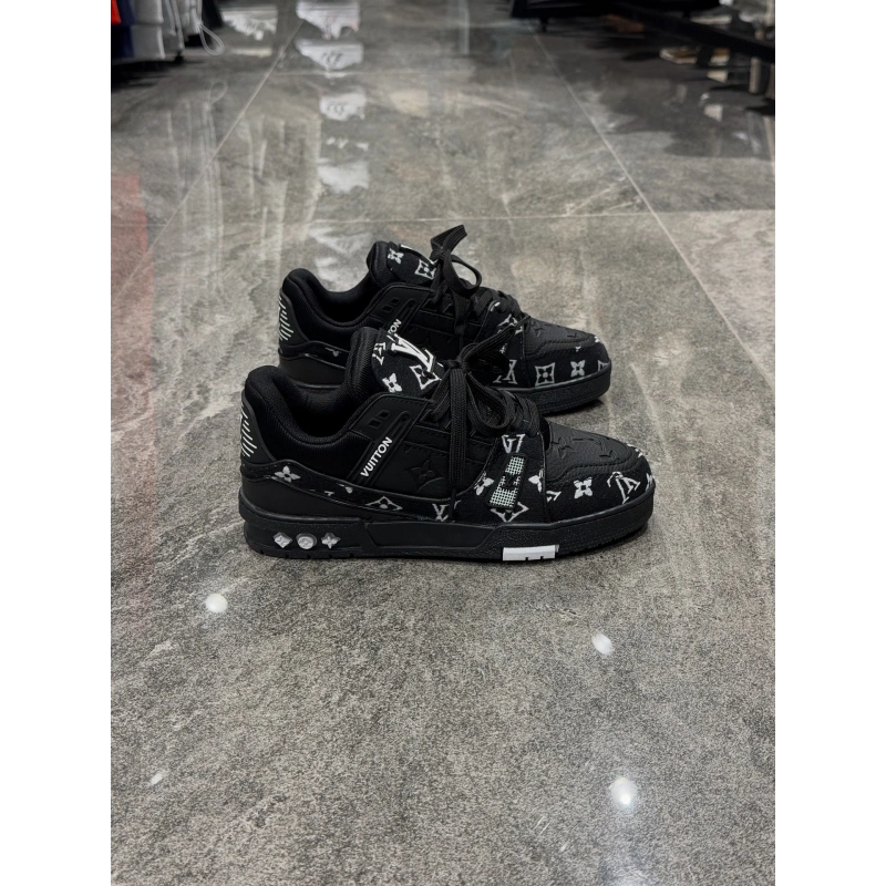 Louıs Vuıtton Trainer Siyah Beyaz Benek Detaylı Spor Ayakkabı