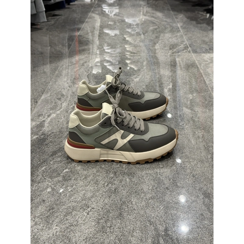 Marco Yeşil Krem Kahve Taban Detaylı Ayakkabı