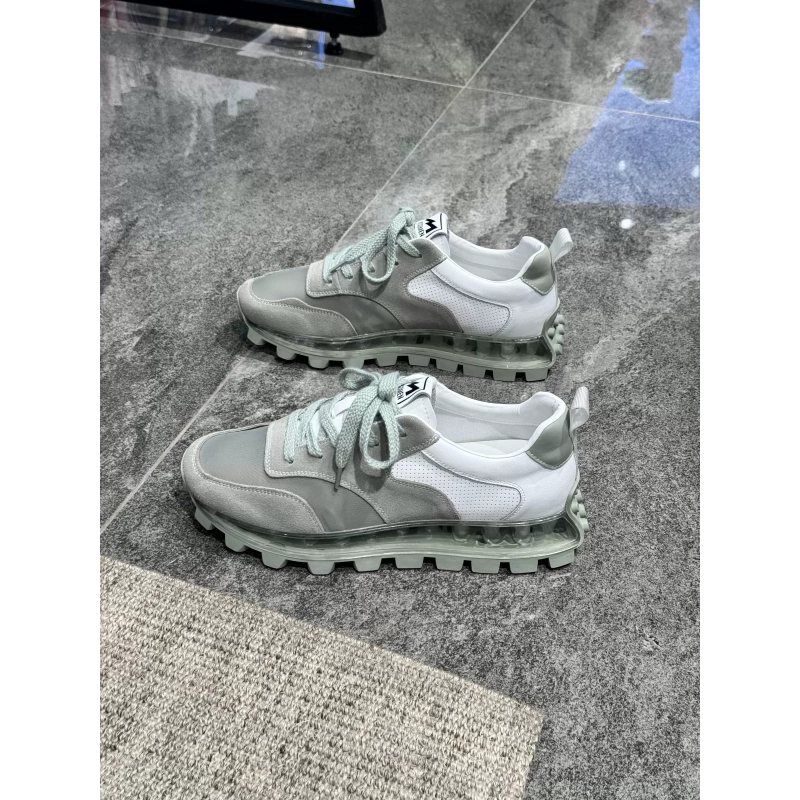 Marcomen Yeşil Deri Şeffaf Taban Spor Ayakkabı