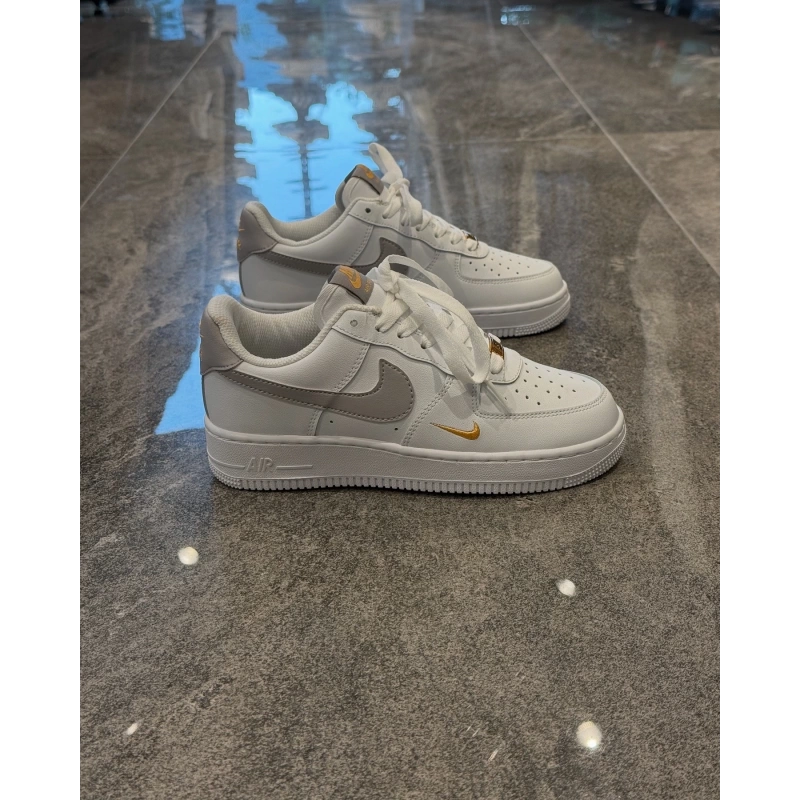 Nıke Air Force Beyaz Gri Altın