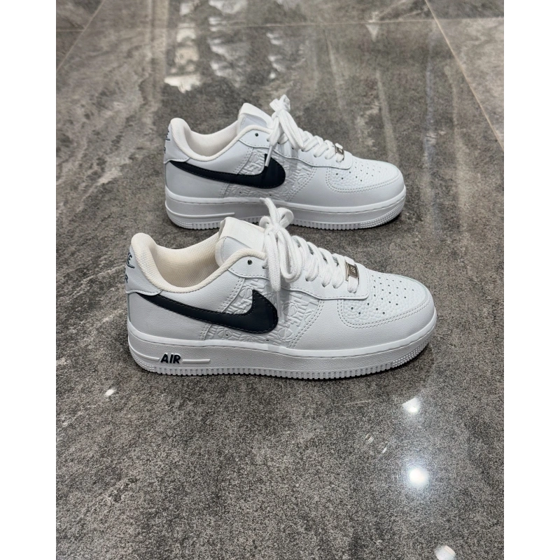 Nıke Air Force Beyaz Gri Benek Detaylı Spor Ayakkabı