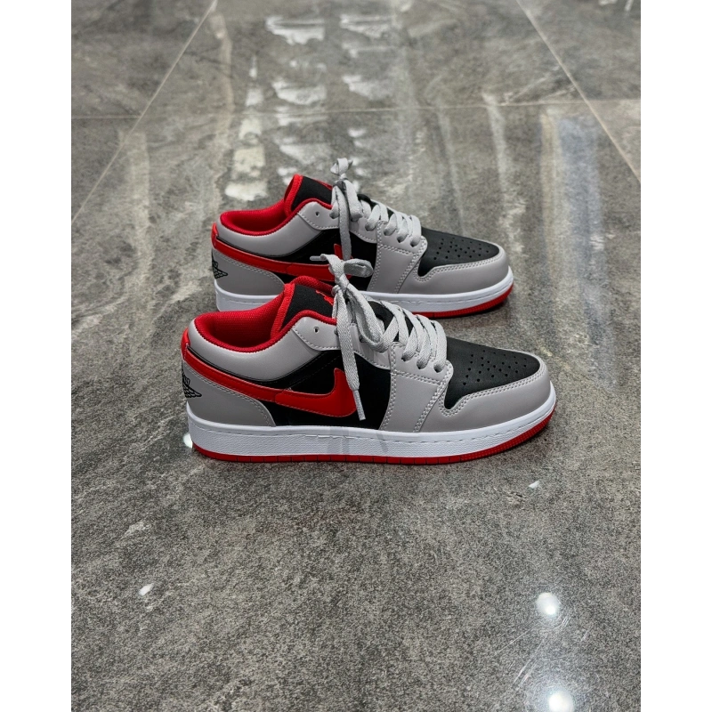 Nike Air Jordan 1 Low Black Light Smoke Grey Gym Red