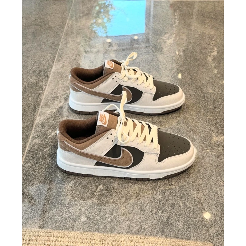 Nıke Dunk Beyaz Krem Kahve Detaylı Spor Ayakkabı