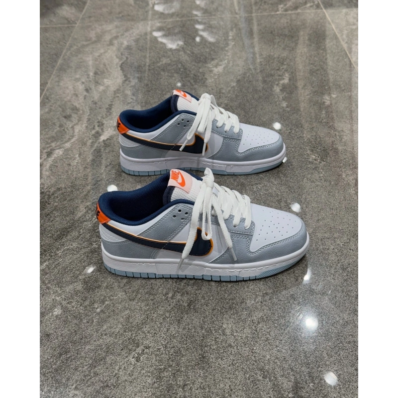 Nike Dunk Low Gri Beyaz Laci Detaylı