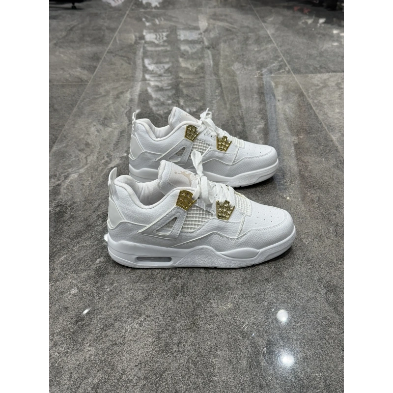 Nike Jordan 4 Beyaz Altın Sarı Detaylı