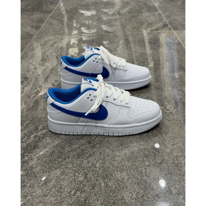 Nike SB Dunk Low Beyaz Mavi Detaylı