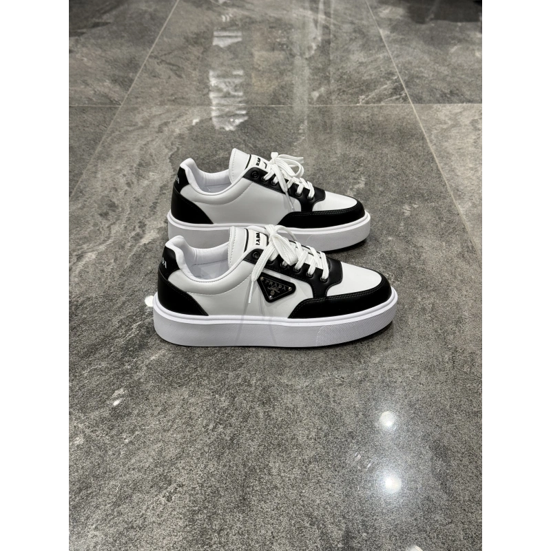 Prada Beyaz Siyah Downtown Low-Top Sneaker