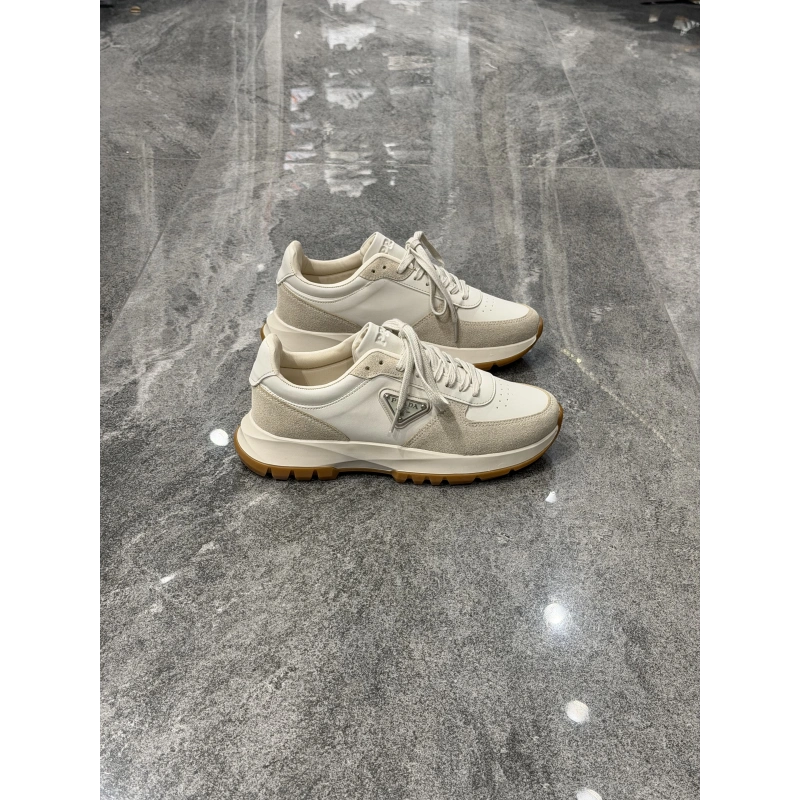 Prada Krem Kahve Taban Spor Ayakkabı