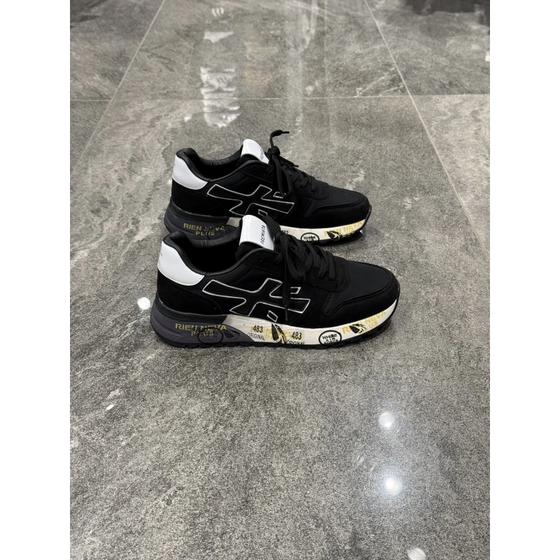 Premiata Lander Siyah Beyaz X Logolu Sneaker