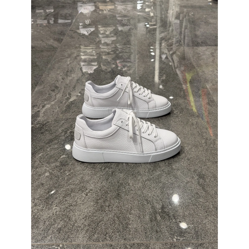 Vento Beyaz Beyaz Detaylı Deri Sneaker