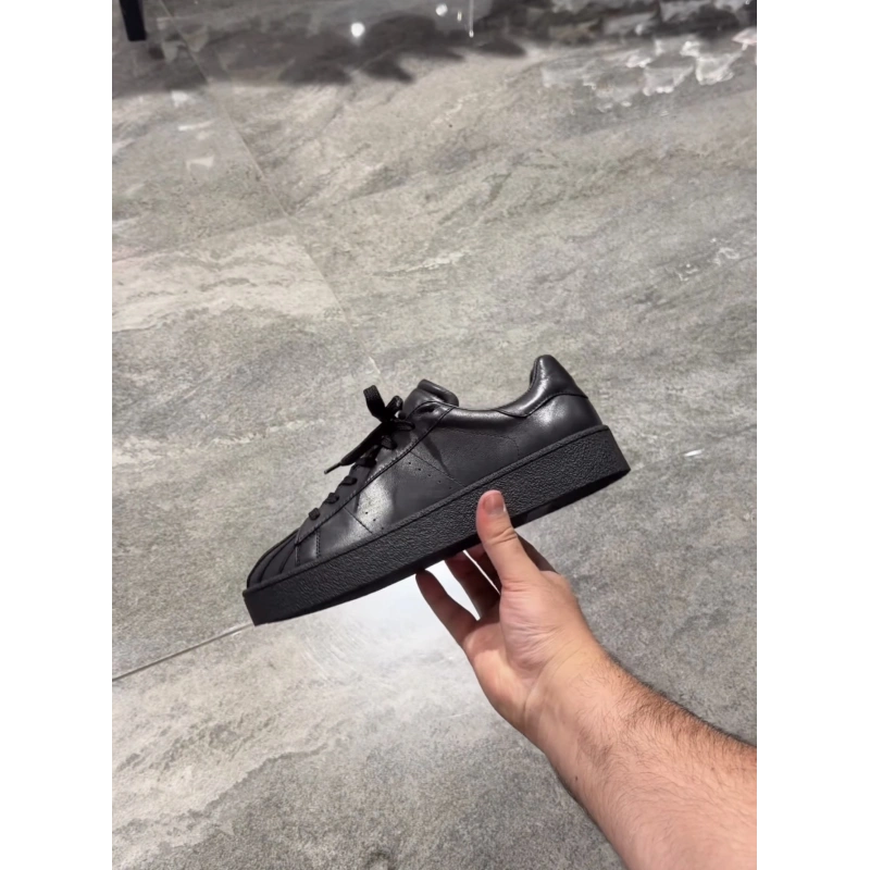 Yalçın Spor Siyah Deri Casual