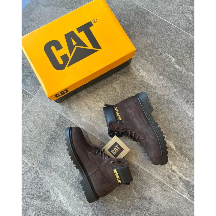 Cat Koyu Kahve Süet Unisex Bot