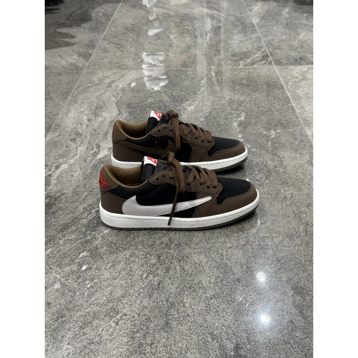 Nıke Jordan 1 Low Travis Scott Kahve Krem Detaylı