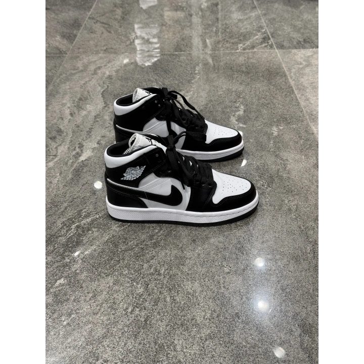 Nıke Air Jordan 1 Low Bilekli Siyah Beyaz Spor Ayakkabı