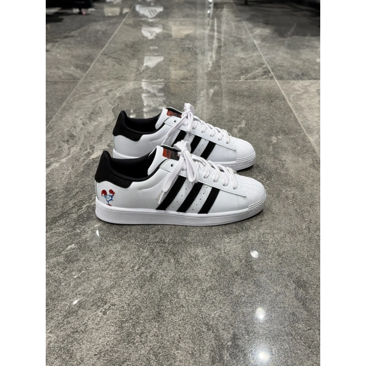 Adidas Süperstar Beyaz Horoz Detaylı Spor Ayakkabı