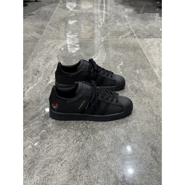 Adidas Süperstar Siyah Siyah Horoz Detaylı Spor Ayakkabı