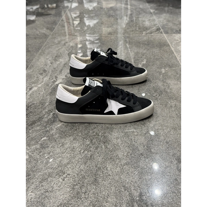Golden Goose sstar Siyah Beyaz Yıldız Krem Taban Spor Ayakkabı
