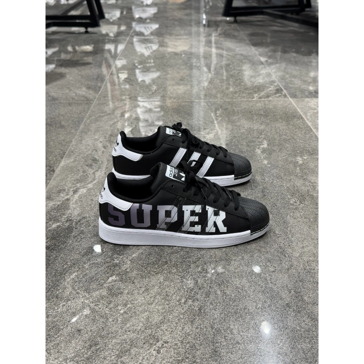 Adidas Süperstar Graphic Detaylı Siyah Beyaz Spor Ayakkabı
