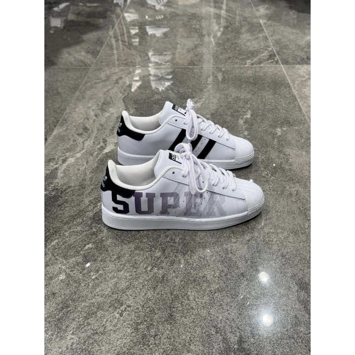 Adidas Süperstar Graphic Detaylı Beyaz Gri Spor Ayakkabı