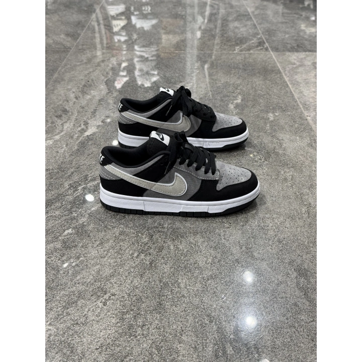 Nıke Dunk Low Siyah Gri Beyaz Süet Detaylı Spor Ayakkabı