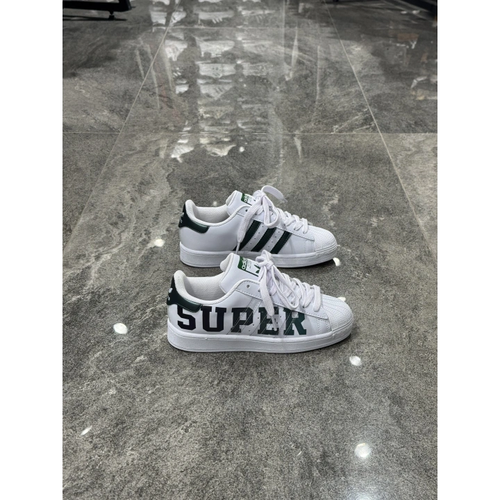 Adidas Süperstar Graphic Detaylı Beyaz Yeşil Spor Ayakkabı