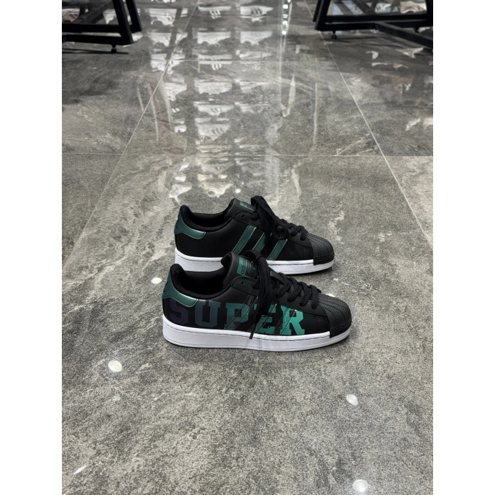 Adidas Süperstar Graphic Detaylı Siyah Yeşil Spor Ayakkabı