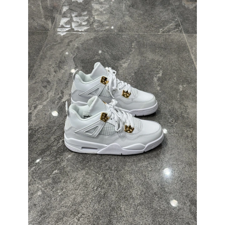 Air Jordan 4 White Metallic Gold Sneaker