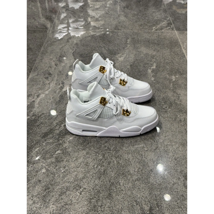 Air Jordan 4 White Metallic Gold Sneaker