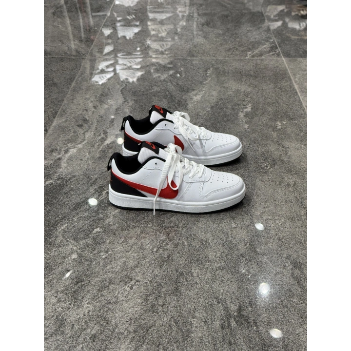 Nıke Court Borough Low 2 Beyaz Kırmızı Spor Ayakkabı