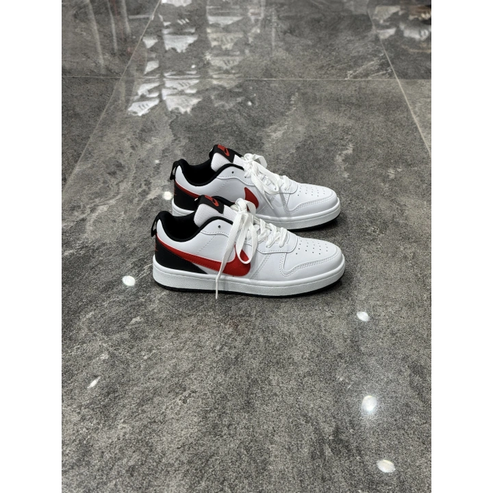 Nıke Court Borough Low 2 Beyaz Kırmızı Spor Ayakkabı