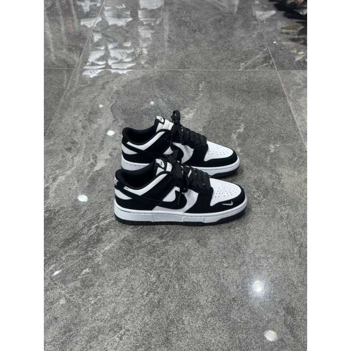 Nıke Dunk Siyah Beyaz Deri Tozu Spor Ayakkabı